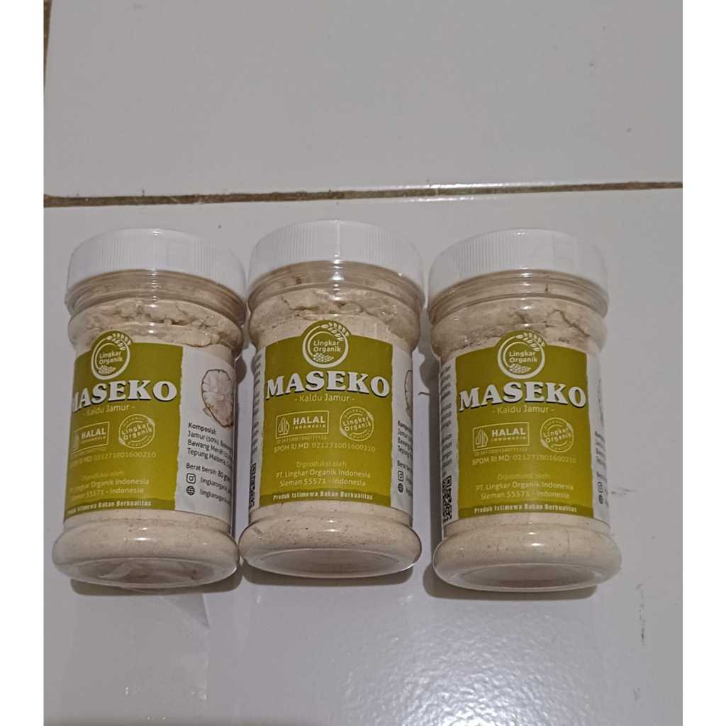 

Kaldu Jamur Maseko Non MSG Organik MPASI bayi Kemasan botol 100 gr