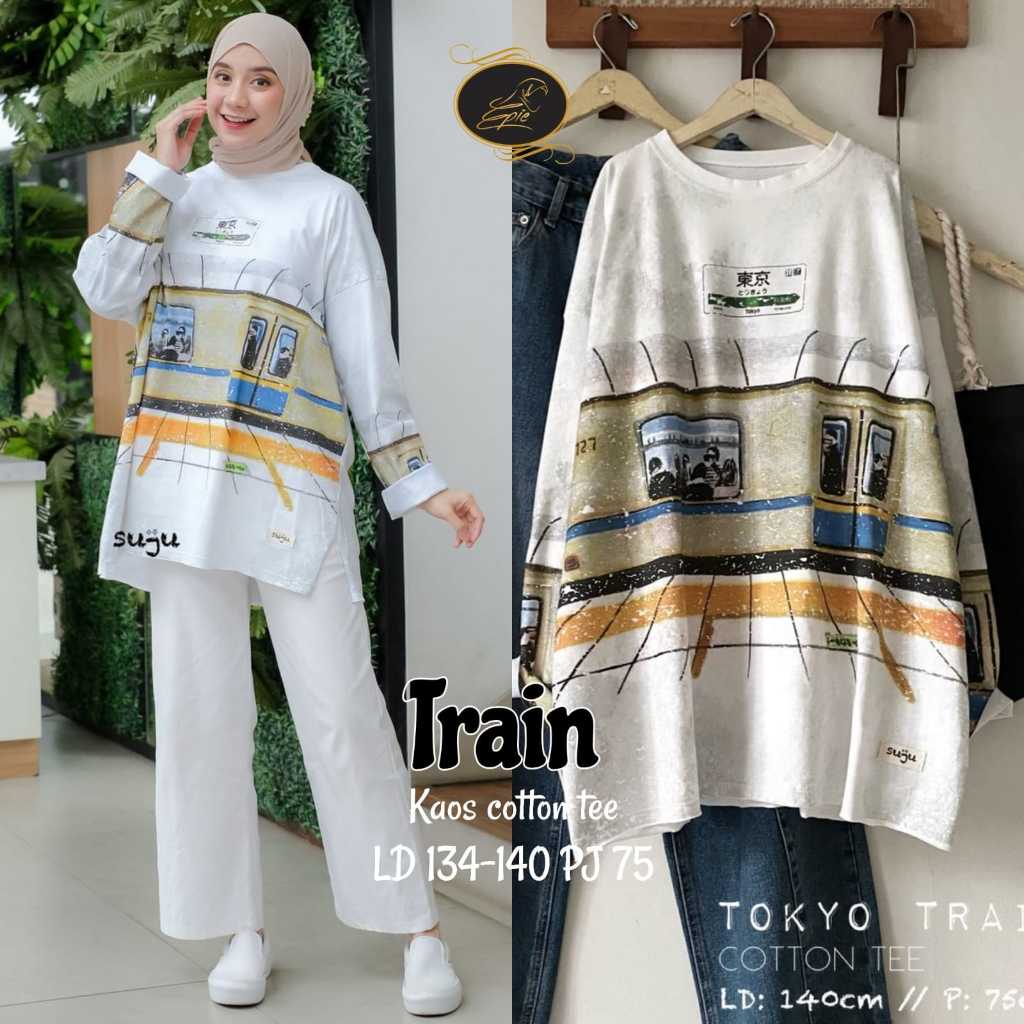 KAOS WANITA LENGAN PANJANG JUMBO LD 140 KOREAN STYLE KEKINIAN BAJU ATASAN WANITA TSHIRT OVERSIZE LEN