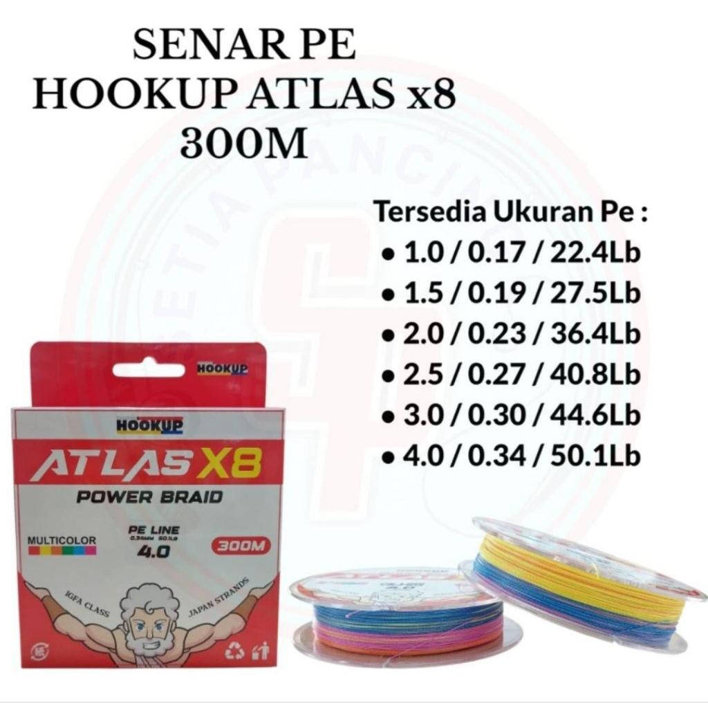 PE ATLAS X8 150Meter & 300Meter POWER BRAID