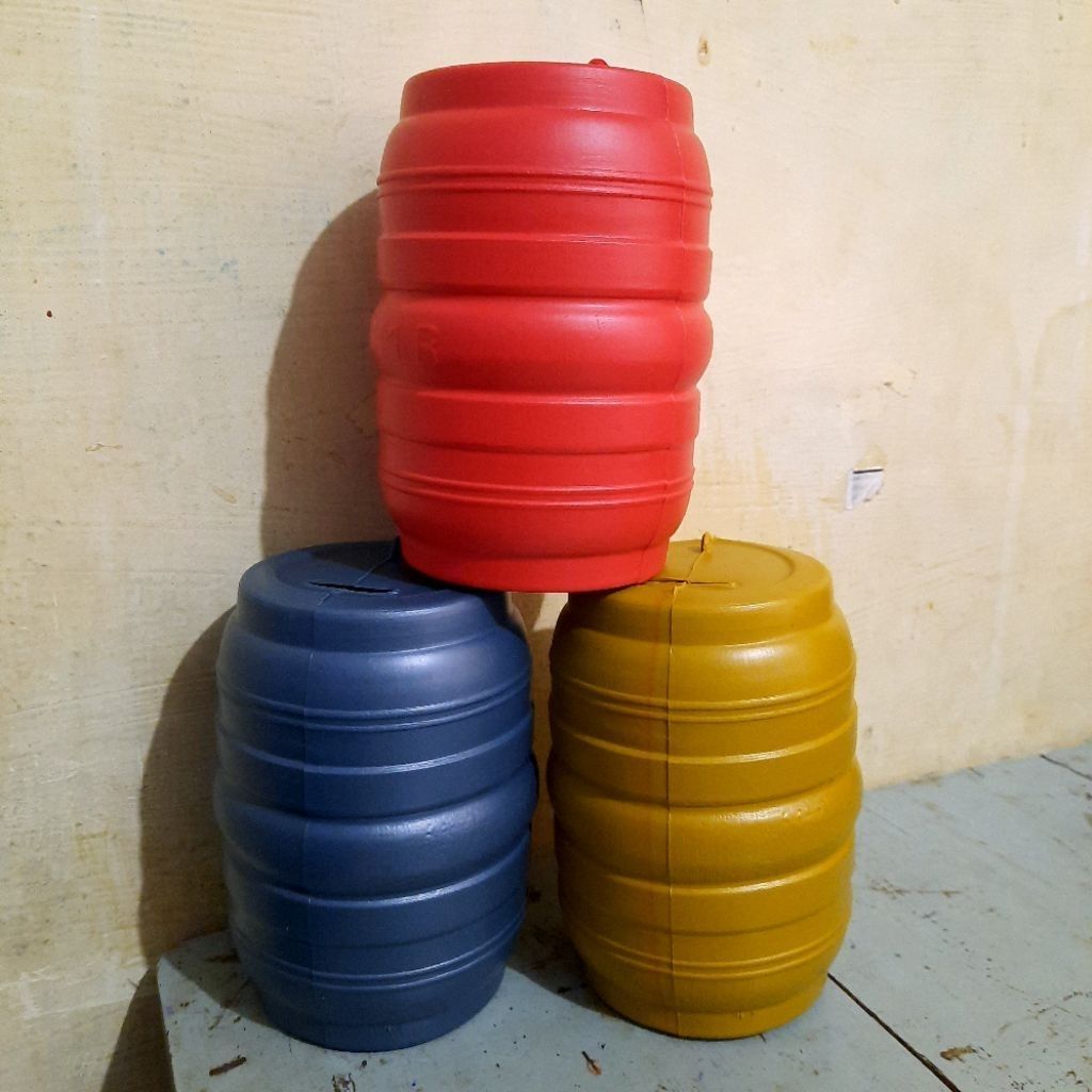 Celengan Plastik Kecil Warna Acak isi 12 pcs/ 1 lusin