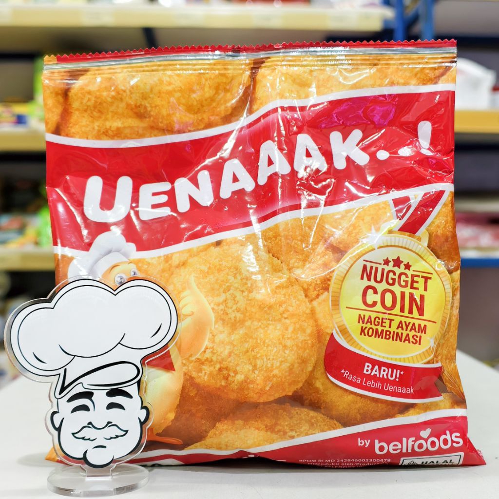 

Belfood Nugget Uenak 250Gr / Uenak Nugget Coin Ayam 250Gr / Chicken Nugget Uenak 250Gr