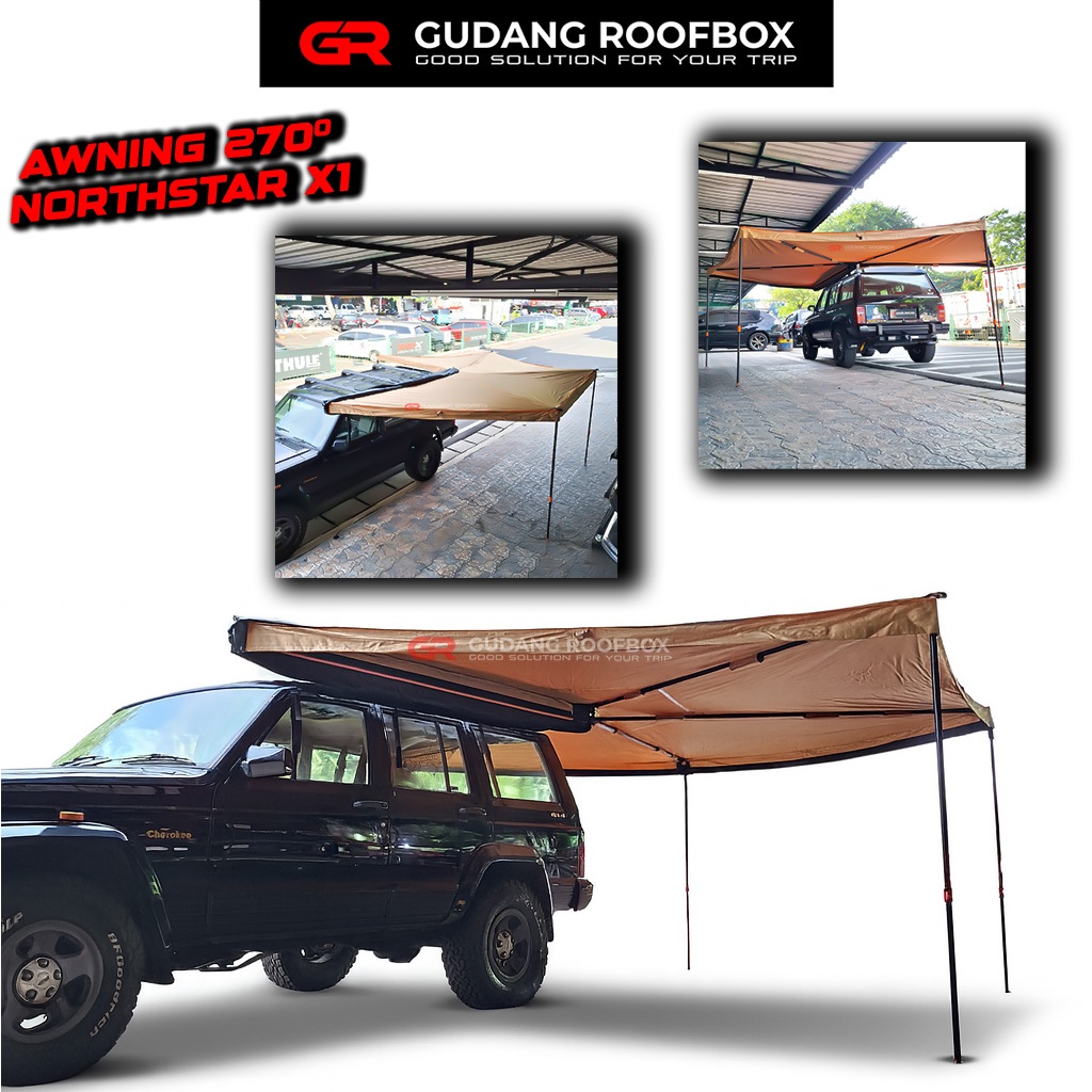 Awning Car Side Awning Kanopi Tenda Samping Mobil Tenda lipat Mobil Camperven Northstar X1 270