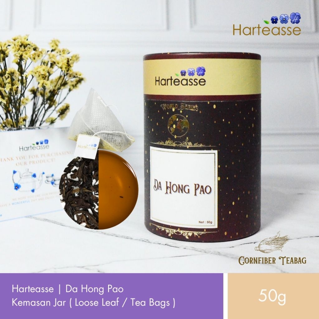 

Harteasse | Da Hong Pao Oolong Tea | Teh Oolong Da Hong Pao | Kemasan Paper Tube | (50gr)
