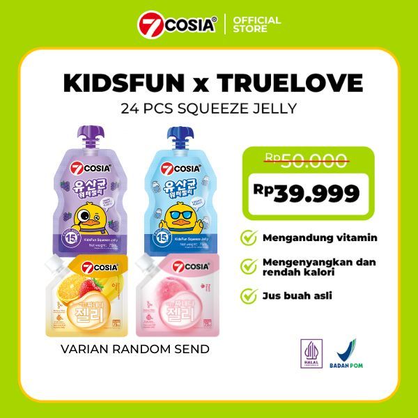 

EXP OKTOBER 7COSIA KIDSFUN X TRUELOVE 24 PCS 24 Squeeze Jelly Combination RANDOM SEND VARIAN TANPA TAS