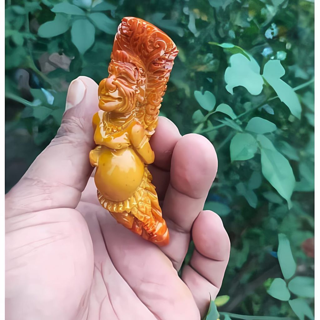 Once pipa ukiran  Semar gendut panjang 6-7cm