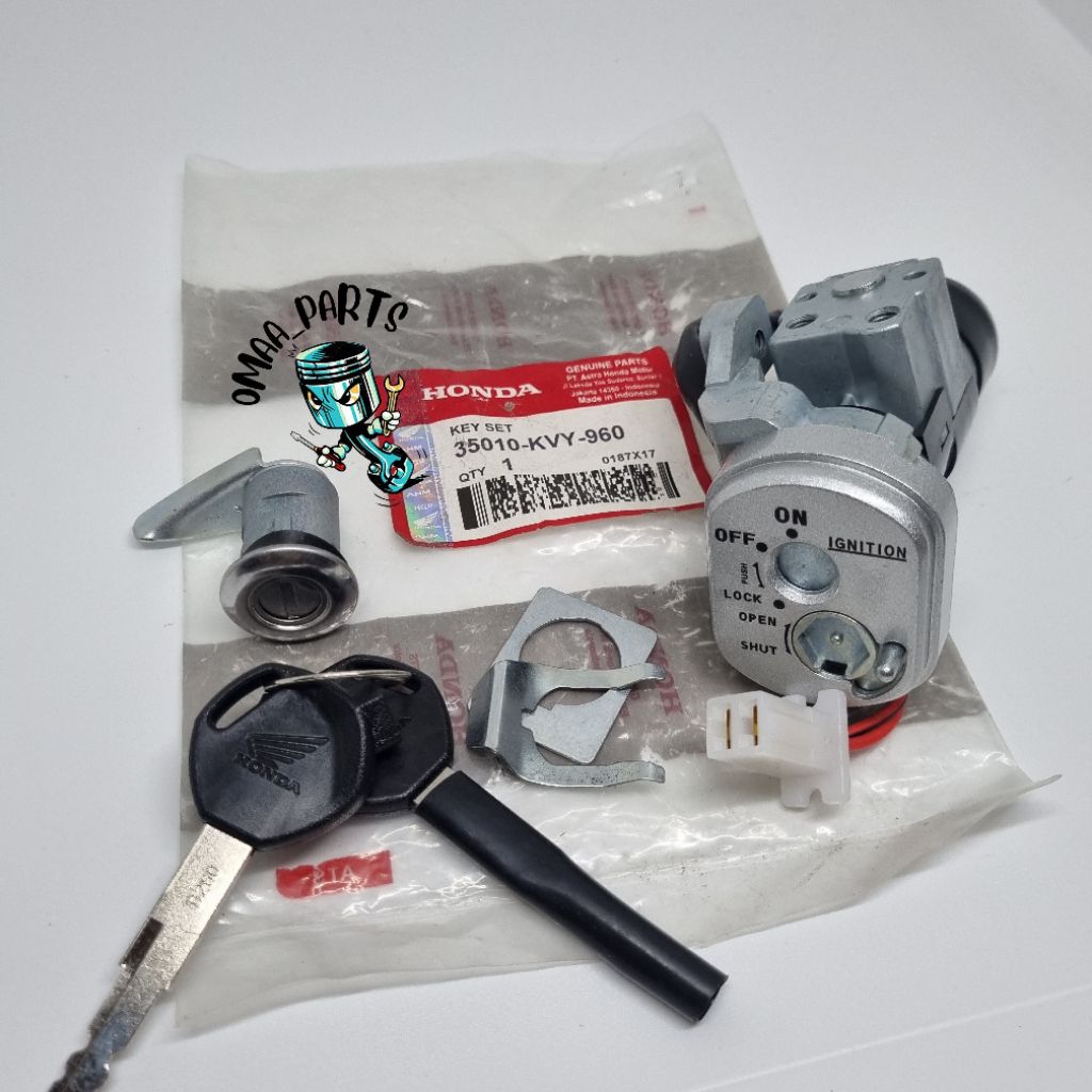 Kunci Kontak Set + Kunci Jok Motor Honda Beat Lama Beat Karbu KVY