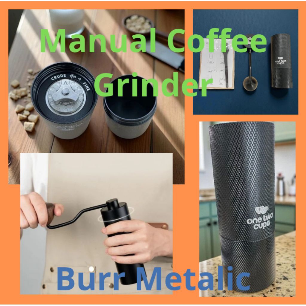 Grinder Kopi Burr Bearing Metal Manual coffee brew