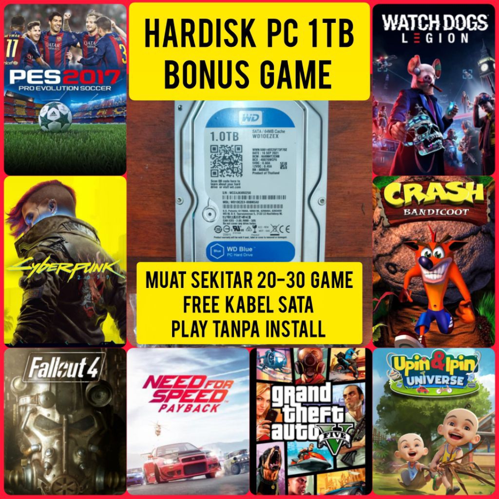 Harddisk / Hardisk / HDD Internal Khusus PC 1TB FullGame