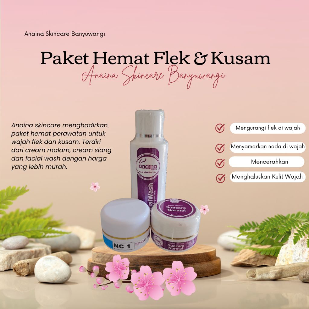 Paket Hemat Flek Dan Kusam Anaina Skincare Lebih Murah