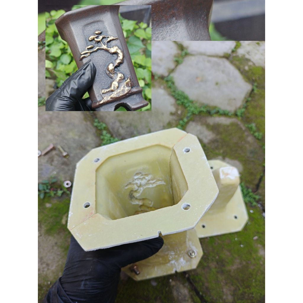 Cetakan Pot Bonsai Mini Cascade Relief