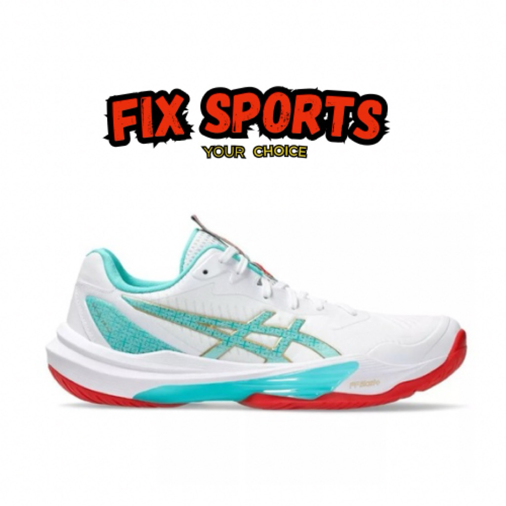 Sepatu Voli Wanita Asics Sky Elite FF 3 White Sea Glass 152A08896