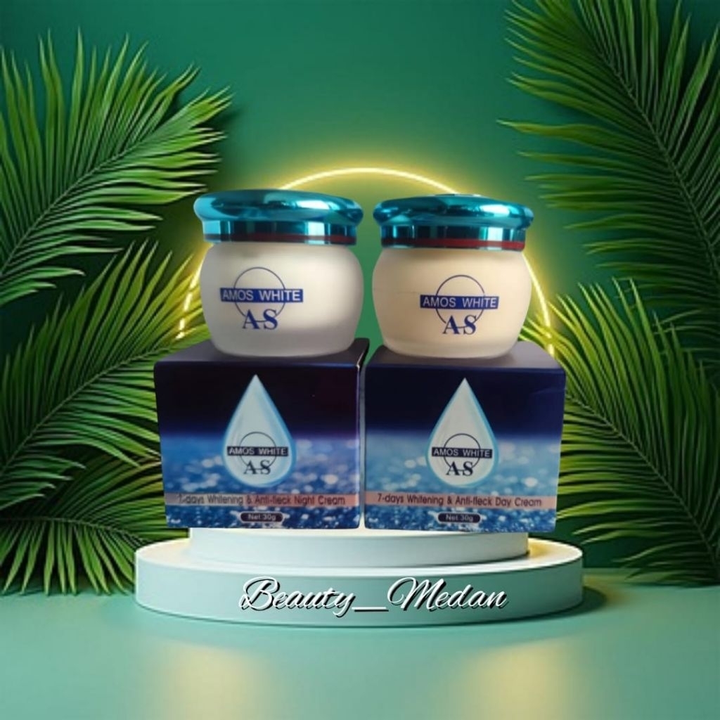 2PCS AMOS WHITENING CREAM DAILY+ NIGHTLY 30gr