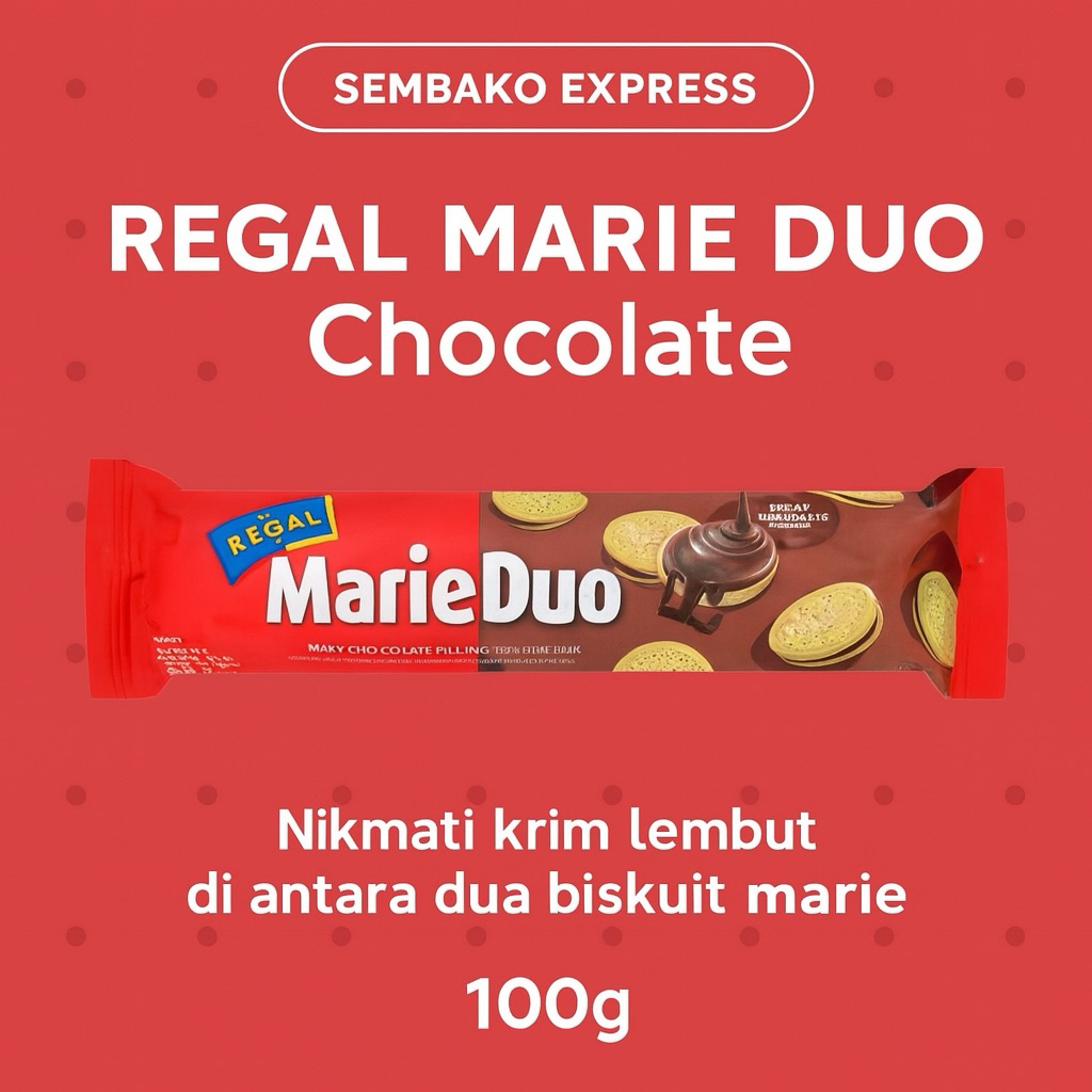 

Regal Marie Duo Chocolate Sandwich 100g
