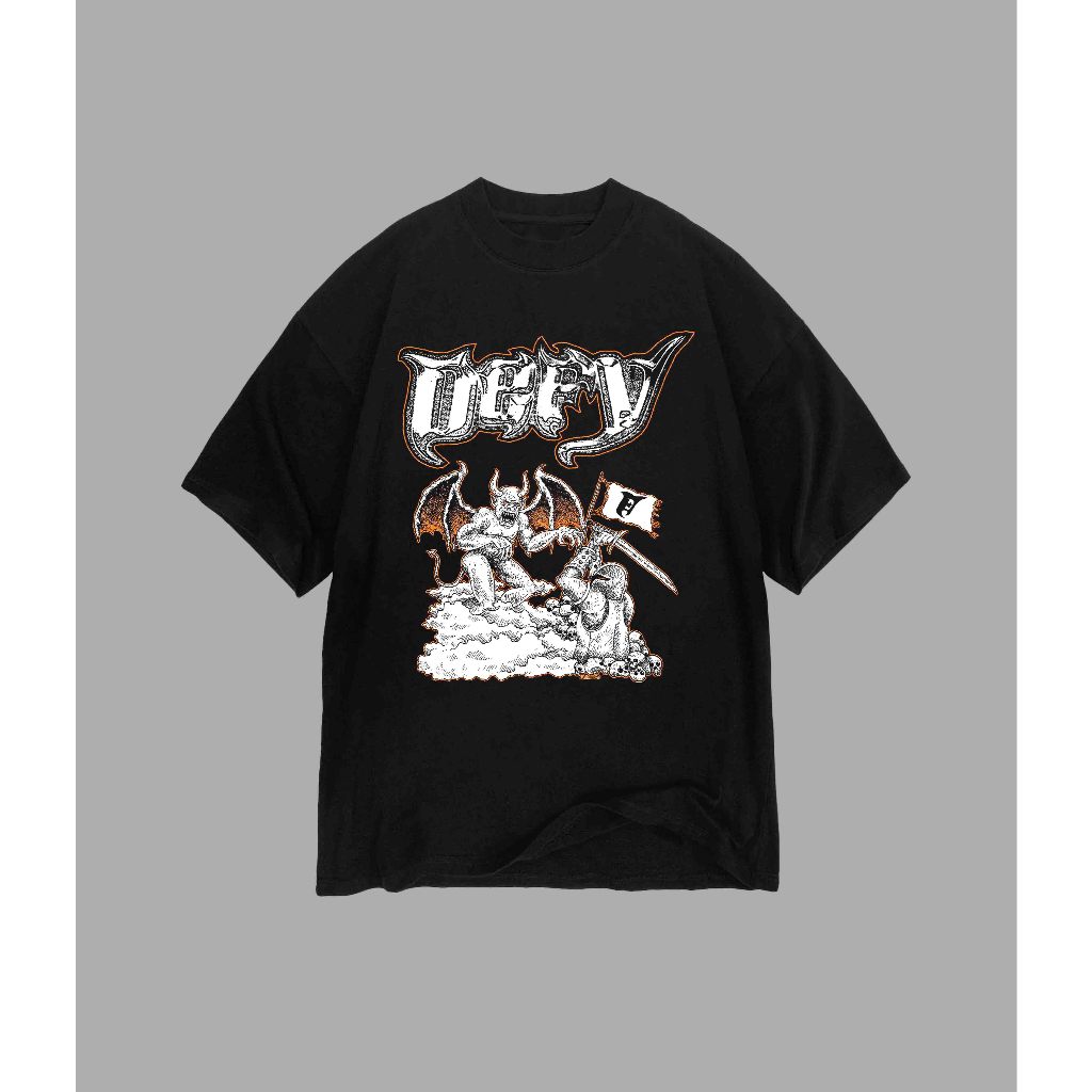 T-shirt Defy Satan War - Kaos Band Defy - Satan War