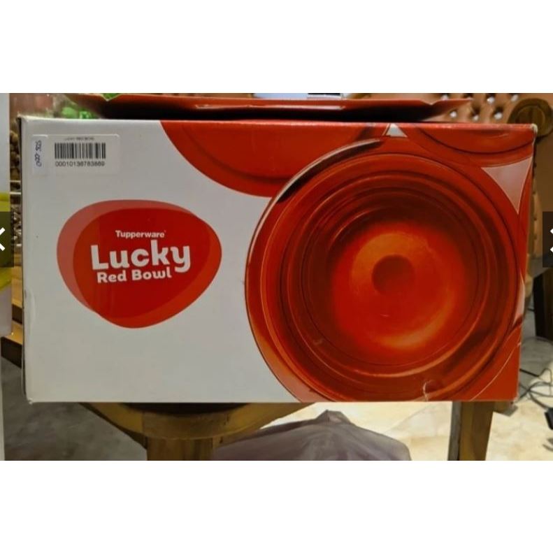 Tupperware Lucky Red Bowl (1set) size 1L, 2L, 3.5L, 450ml [2pcs]