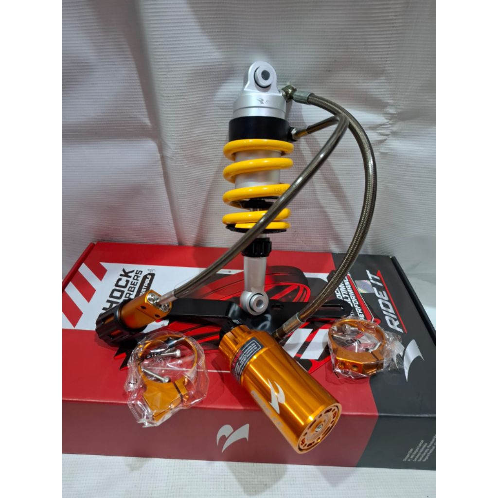 Shock Monoshock Ride it GP104 Satria Fu Satria 2T Tabung pisah 3 klik pungsi Original Ride it