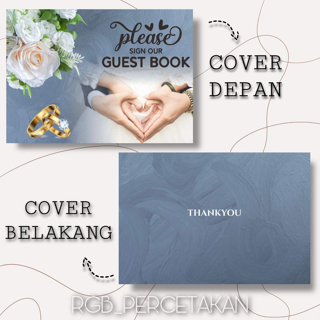 Buku tamu pernikahan / Wedding Guest Book / Buku tamu Softcover Premium