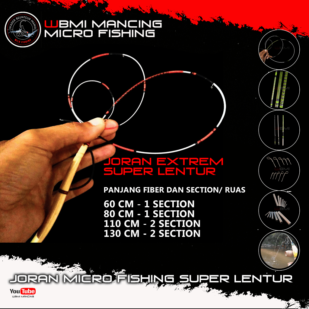 Joran wader beunteur Extreme lentur, joran WBMI