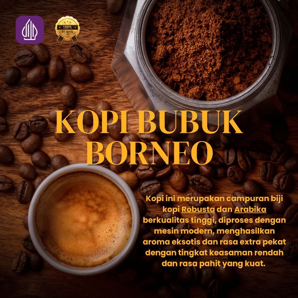

Kopi Bubuk Borneo Original 150gr
