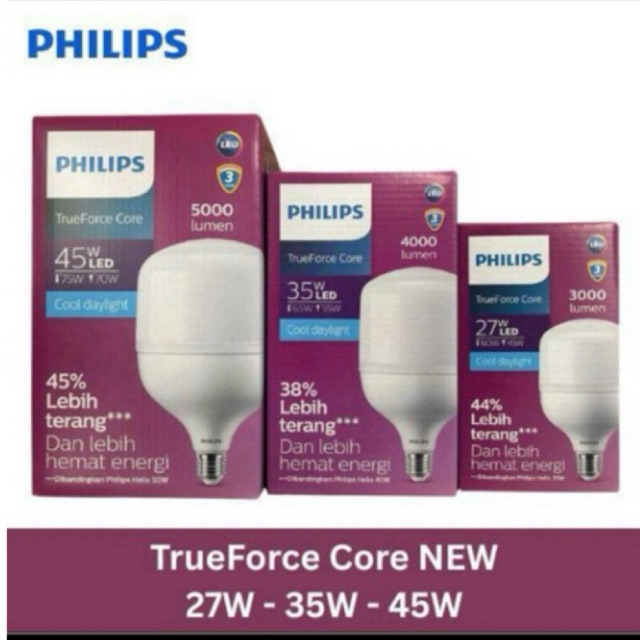 (HARGA GROSIR) Lampu LED PHILIPS T FORCE 45WATT HEMAT MURAH