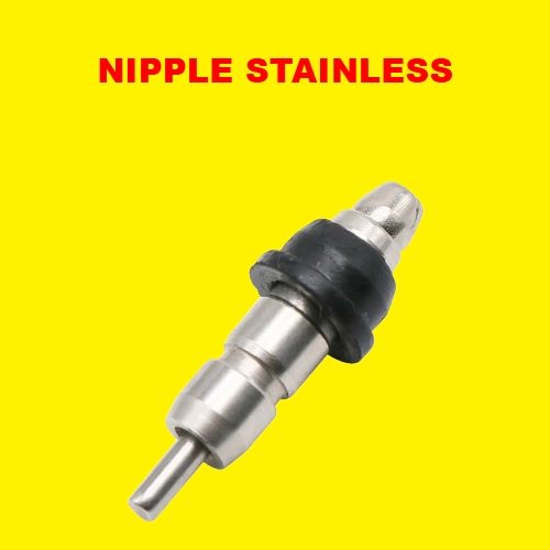 Nipel STAINLESS Nipel Nipple Nepel Niple Drinker, Tempat minum ayam petelur broiler puyuh, Nipel A9,