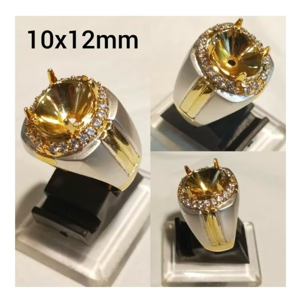 CINCIN EMBAN / RING /DOFF ALPAKA SUPER MEWA FULL MATA 10 X 12MM