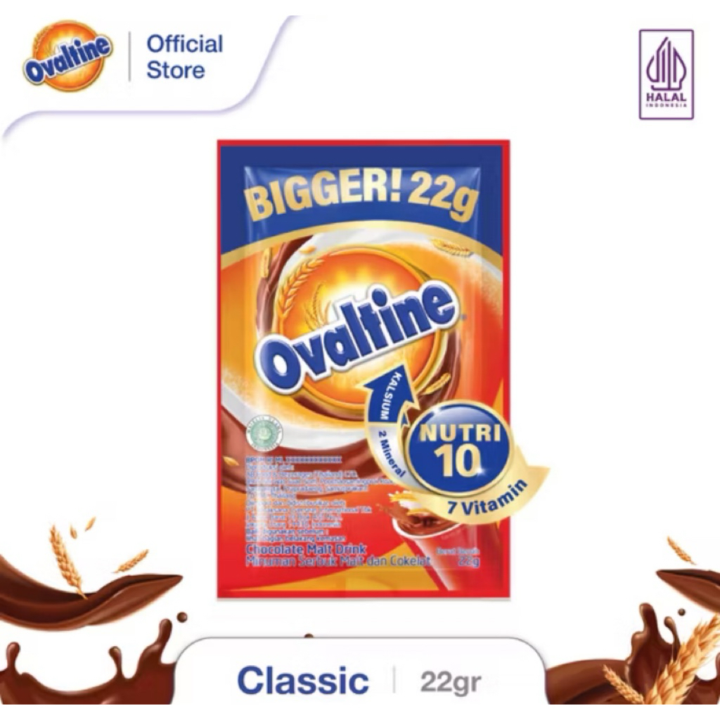 

Ovaltine Renceng isi 10pcsx22gr rasa cokelat
