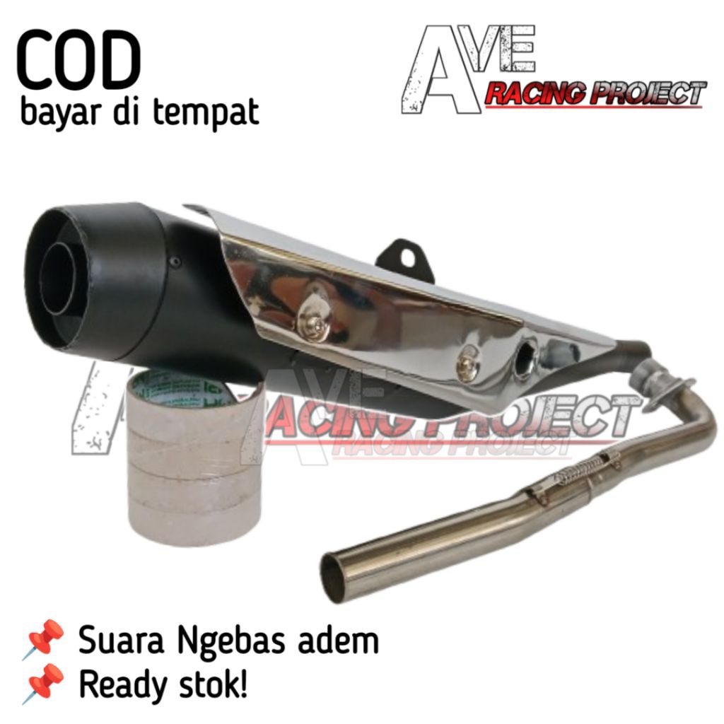 KNALPOT TSUKIGI STANDAR RACING ASTREA GRAND C70 SUPRA X125 FI SUPRA FIT NEW 100 REVO FIT ABSOLUT REV