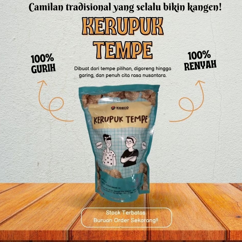 

Kideco Kerupuk Tempe Renyah & Gurih – Camilan Tradisional Khas Nusantara