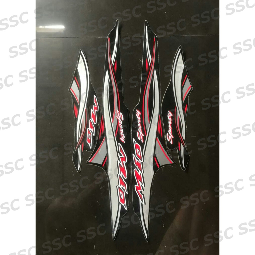 STRIPING STIKER MIO SPORTY CW SE 2005 HITAM