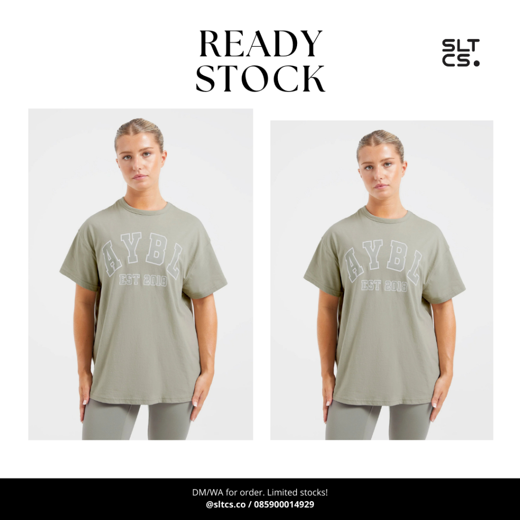 AYBL - Varsity Oversized T Shirt - Olive Green
