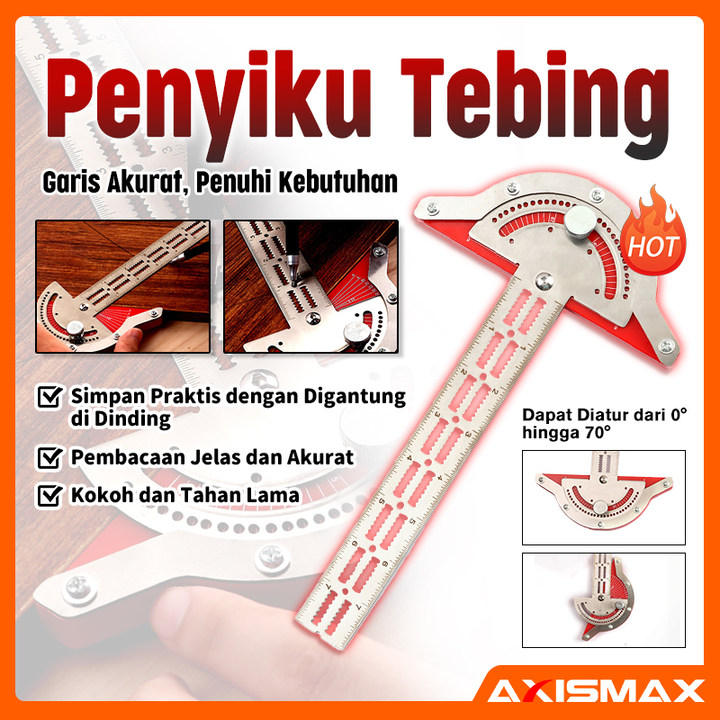 

✨COD✨Penggaris Mistar Siku L Busur Derajat Kemiringan Sudut Kayu Waterpass Multifungsi Stainless Steel Penggaris Busur Sudut Kayu 70 Derajat Stainless Steel Multifungsi Adjustable Penggaris Siku Busur Protractor Angle Ruler