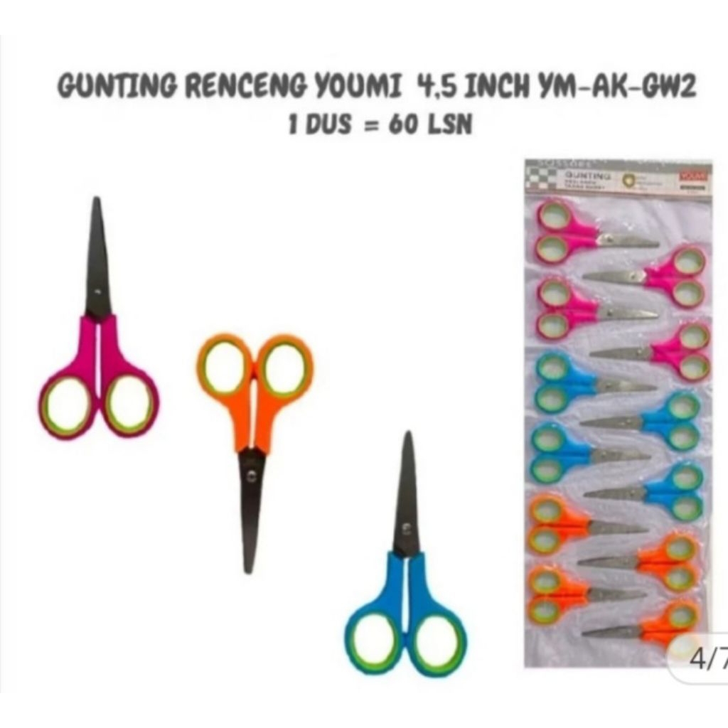 

Gunting warna isi 12 pcs stainless tajam murah