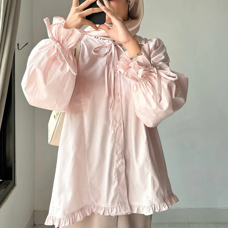 Leona Poplin Blouse Katun Poplin 9 Warna