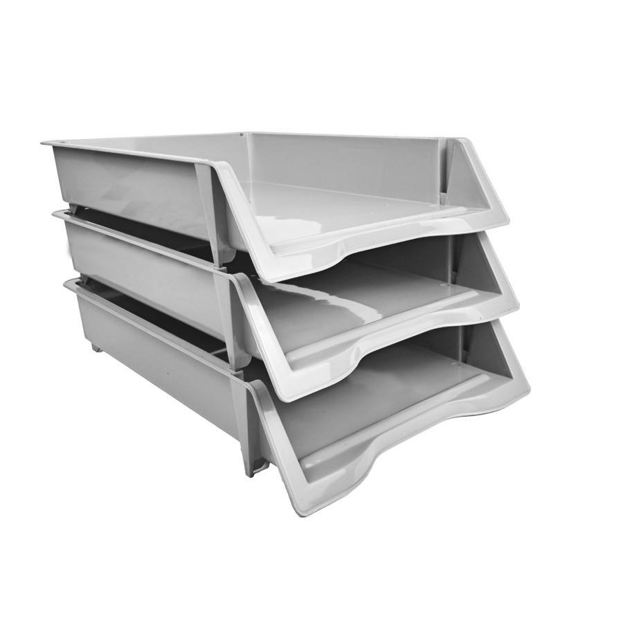 Elevated Tray Topla Pastel ( Rak Dokumen 3 Susun ) Rak Meja Rak 3 Susun Plastik Rak Dokumen Kertas