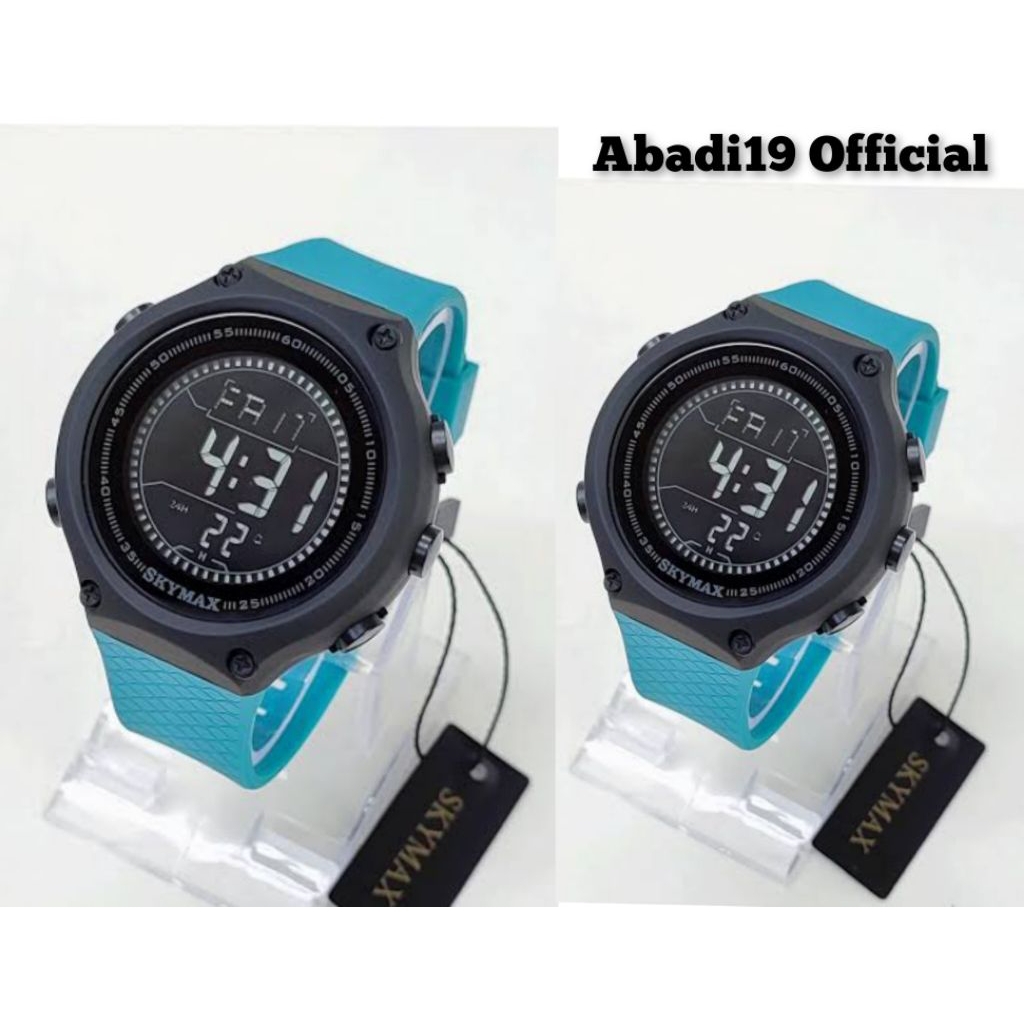 Jam Tangan Couple Digital Skymax 1810 Original Anti Air Fashion Cewek cowok