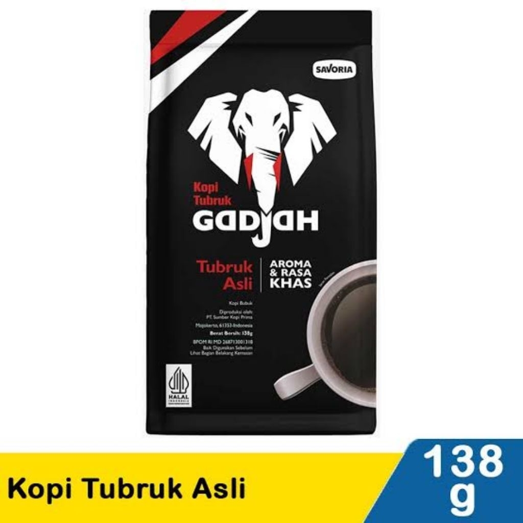 

Kopi Tubruk Gadjah Asli 138g