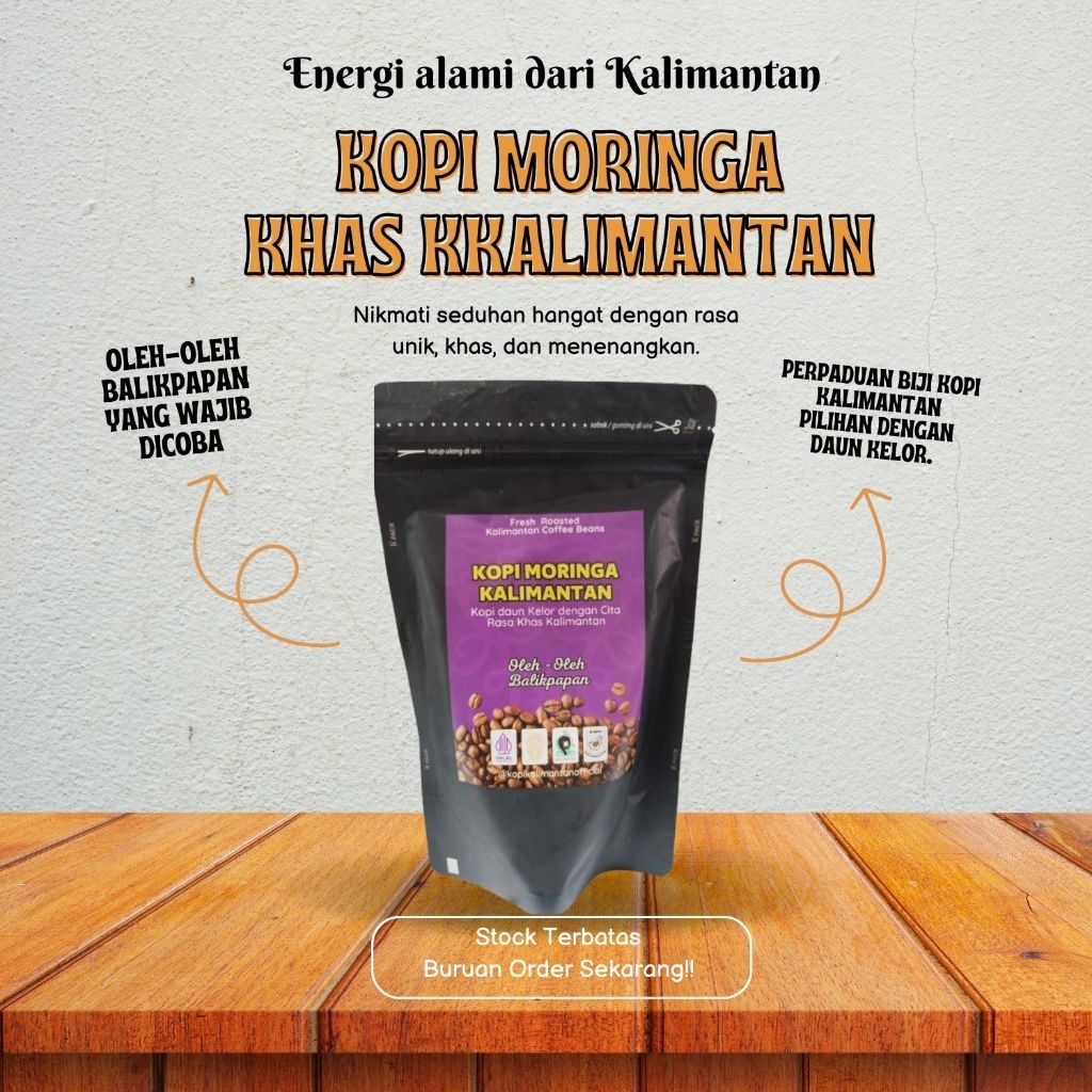 

Kopi Moringa Khas Kalimantan – Perpaduan Kopi Pilihan & Daun Kelor Asli