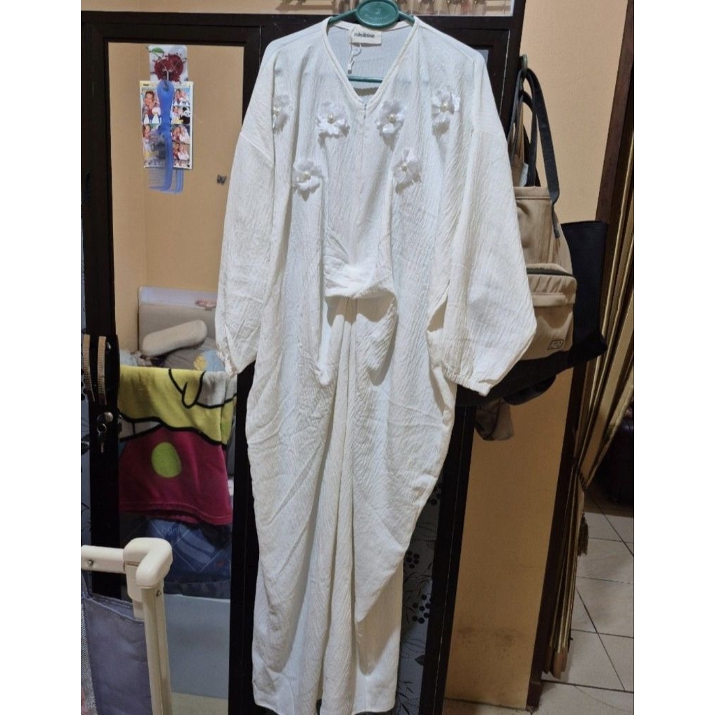 prelove kaftan putih tulang rubylicious