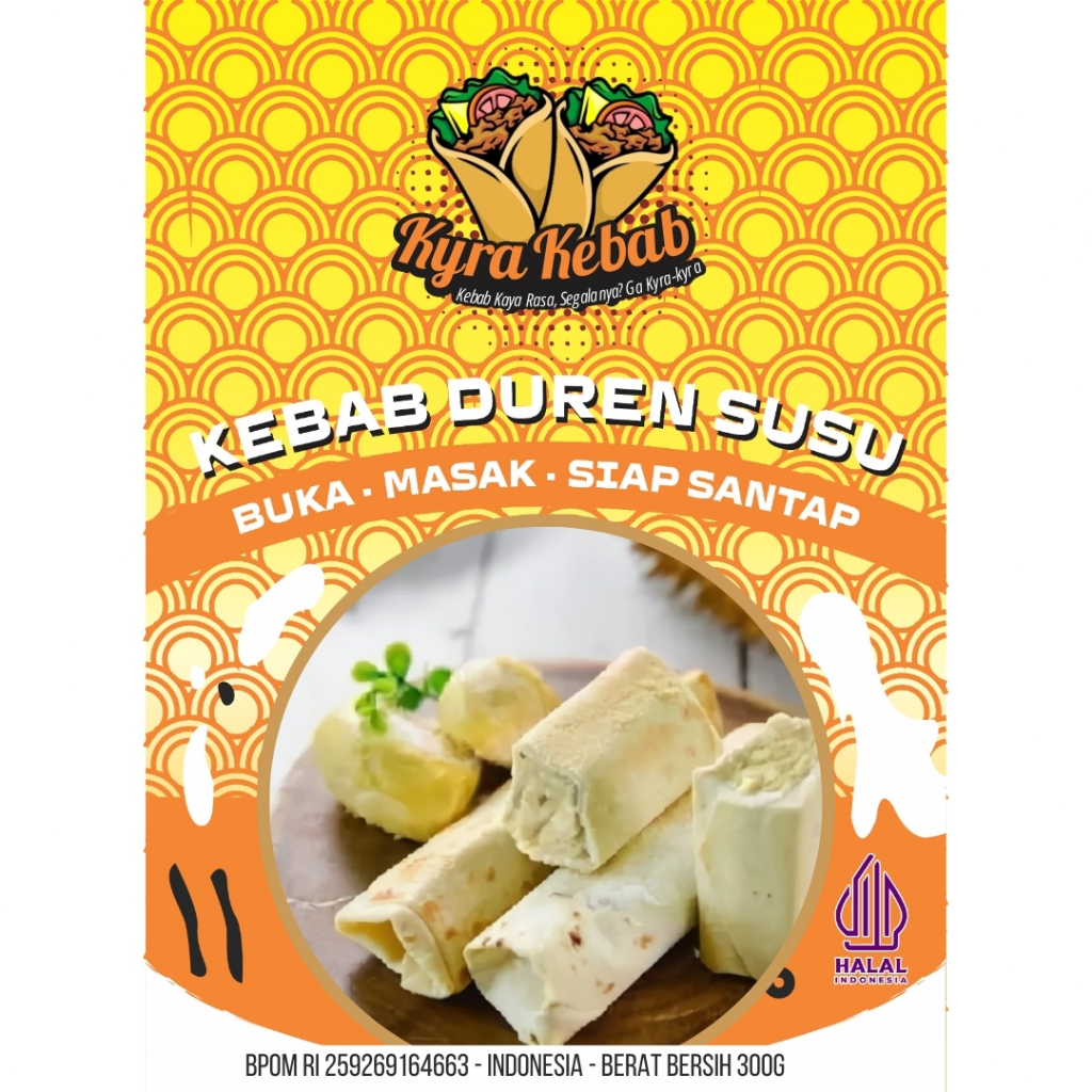 

Kebab Frozen Jajanan Kyra Kebab Durian Susu viral - 1 Box isi 5 - kebab Monster isian penuh