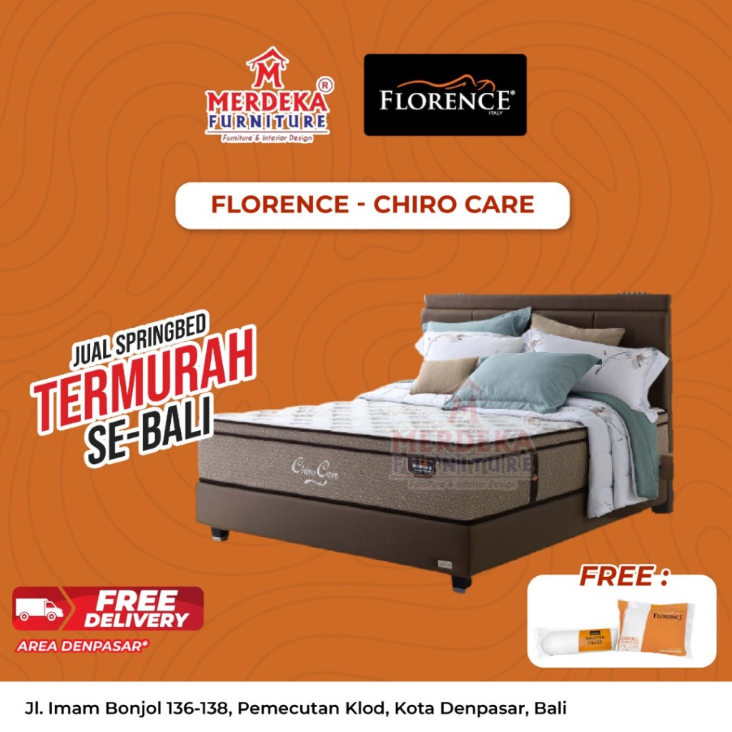 Kasur Florence ~ Chiro Care | Spring Bed 160x200|Free Bantal|