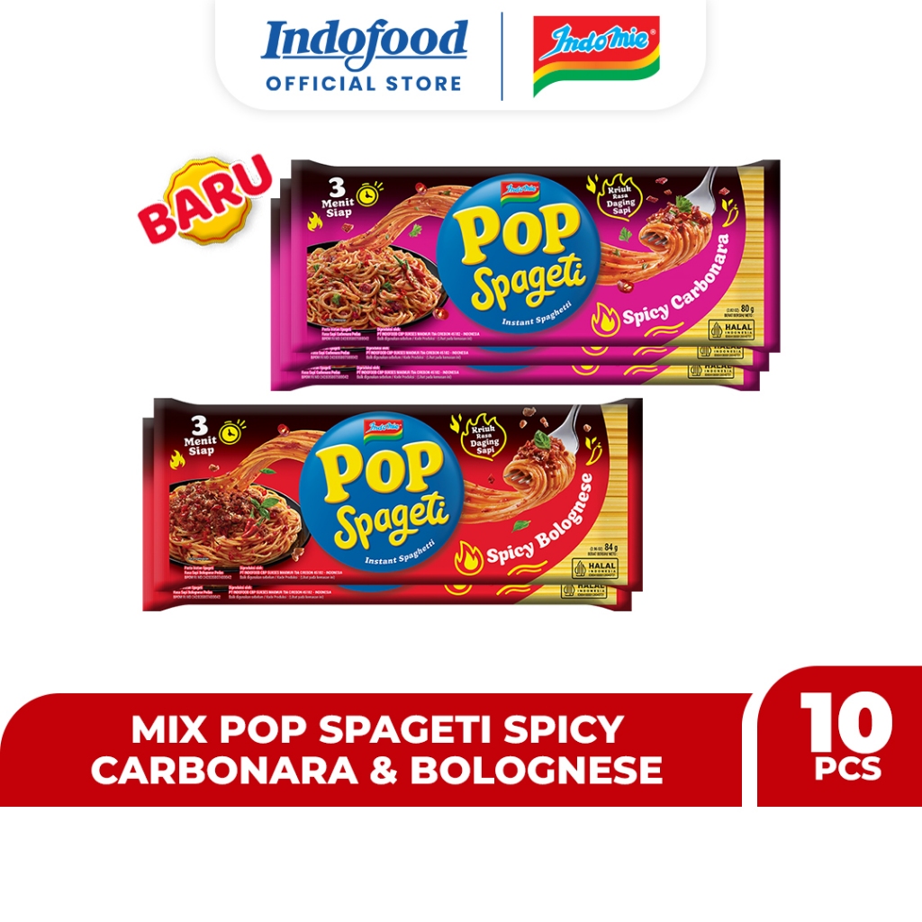 

5 PCS - Mix Pop Spageti Spicy Carbonara & Bolognese 84 Gr