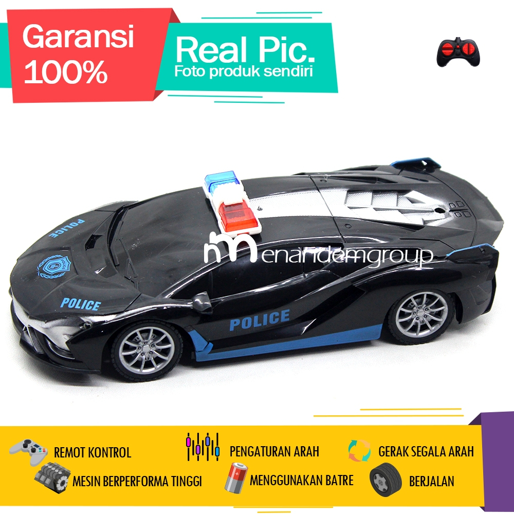 Mainan Mobil Remot Kontrol RC Sedan Balap Polisi Police 911 Super Rescue Asep