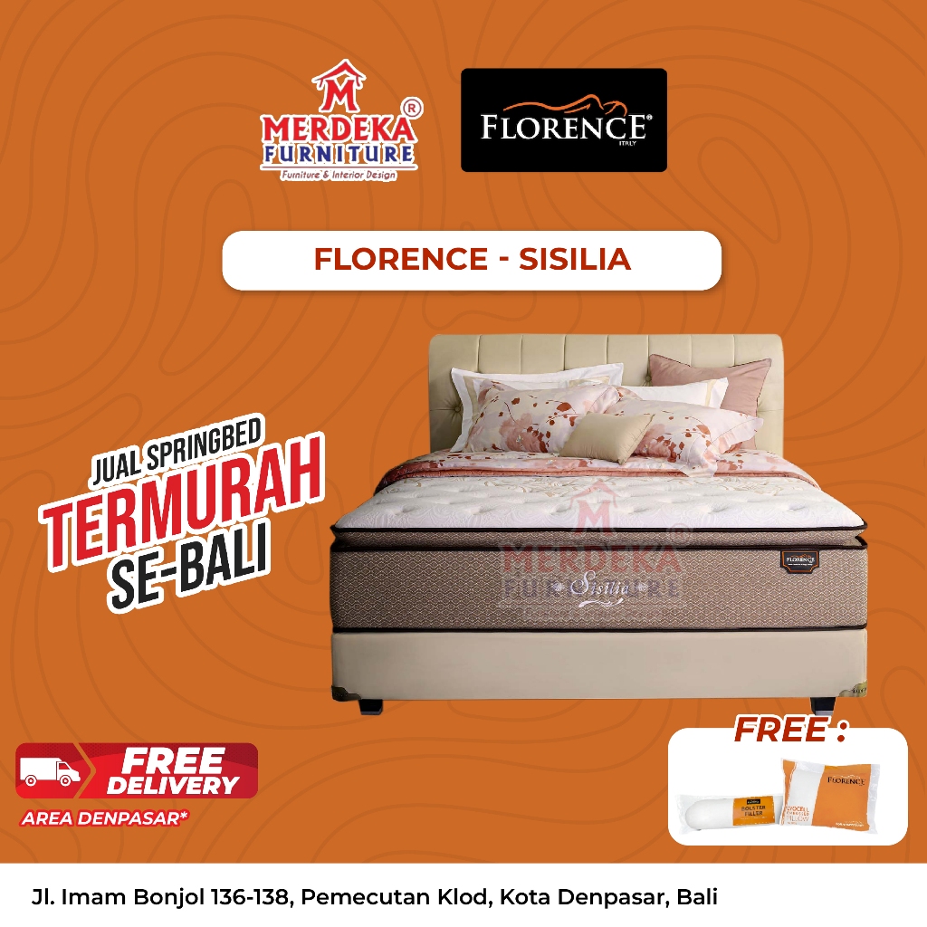 Kasur Florence ~ Sisilia | Spring Bed 160x200|Free Bantal|