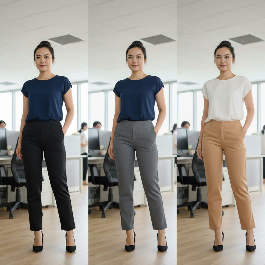 RMC - Celana Panjang Baggy Pants Wanita – High Waist, Trendy & Nyaman Dipakai