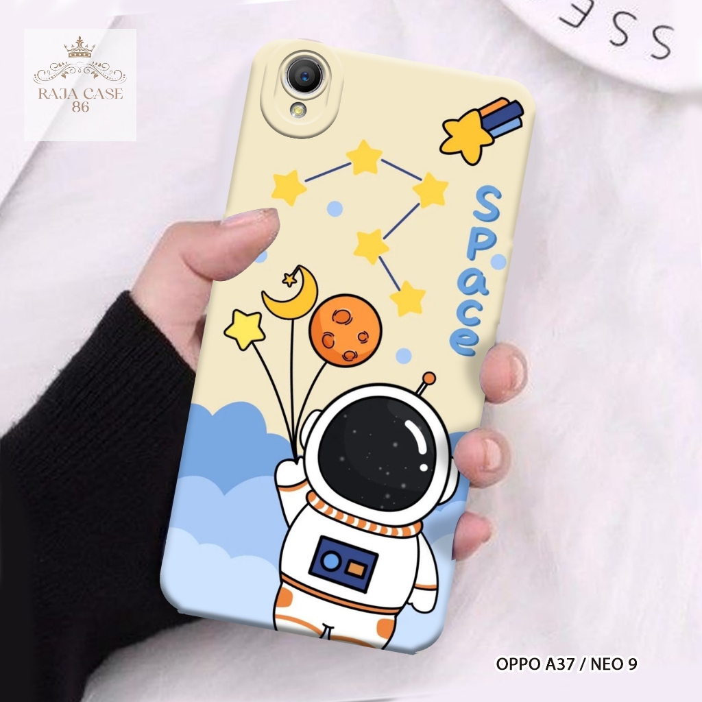 Case Oppo A37 / Oppo Neo 9 - Rajacase - casing Oppo A37 - Motif case Astronot - Pelindung handphone 