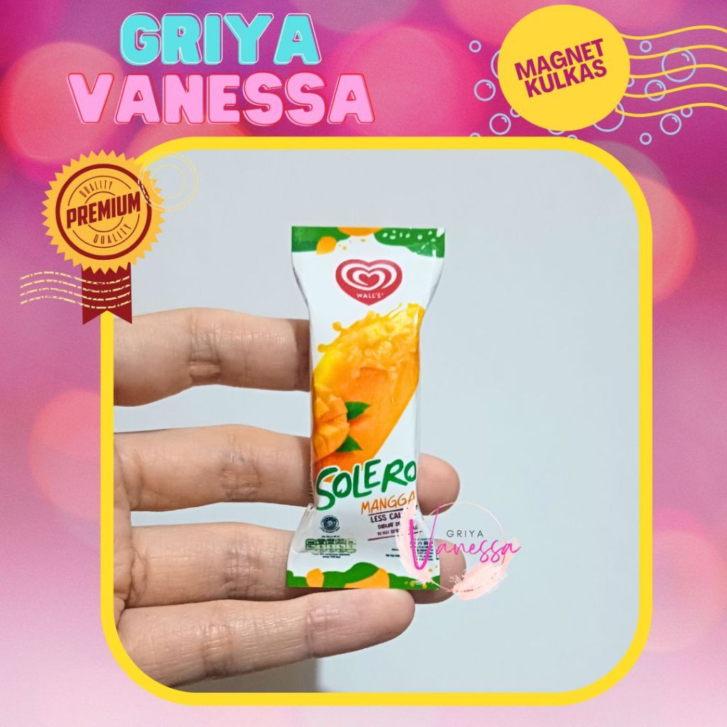 Magnet Kulkas Ice Cream Es Krim Walls Gantungan Kunci Miniatur Lucu