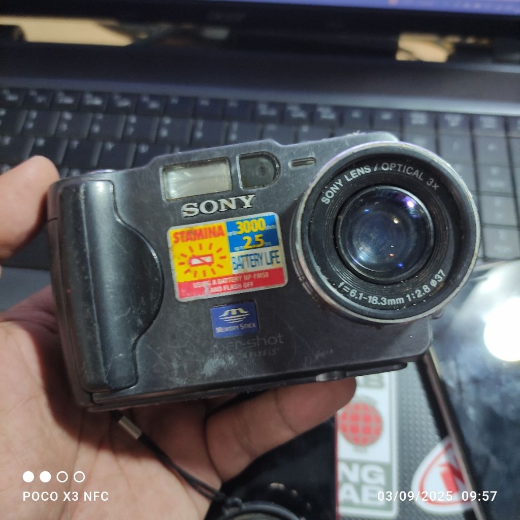 Kamera Digital Sony Cybershot DSC-S30 cek catatan Deskripsi