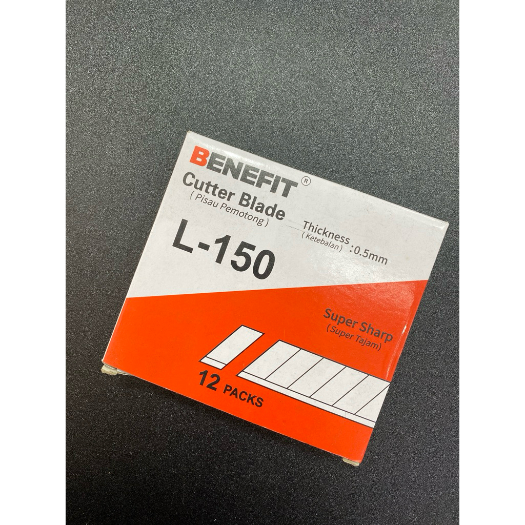 

12 packs isi Cutter Blade tebal 0.5 mm Refill Pisau Pemotong Kater Benefit L-150 Super Tajam