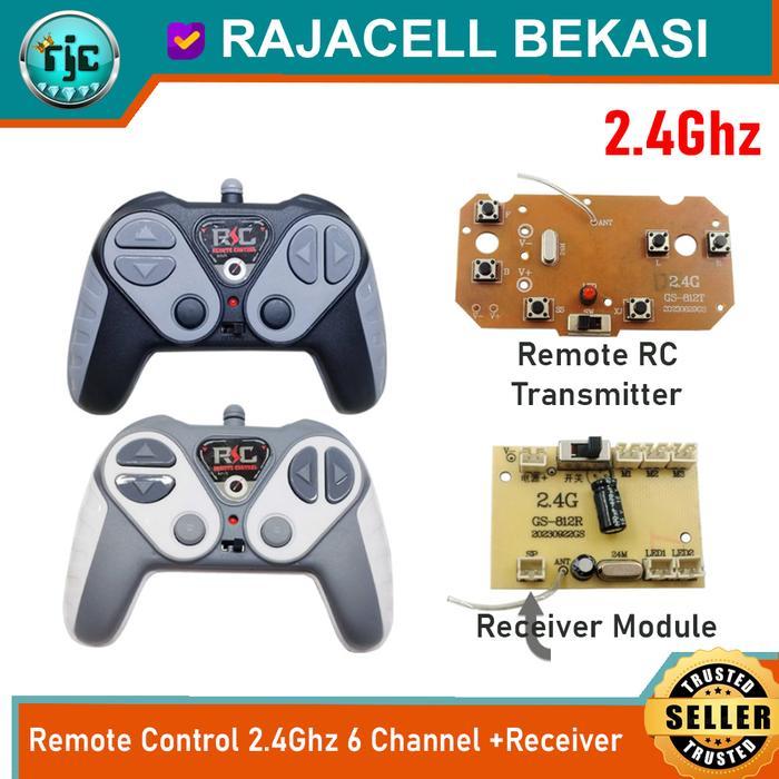 Module PCB Remot Mainan RC Excavator Tank 6Ch +Audio Remote Control 2.4Ghz GS-812T GS-812R 2.4G Univ